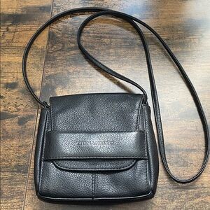 Tignanello black leather small crossbody purse